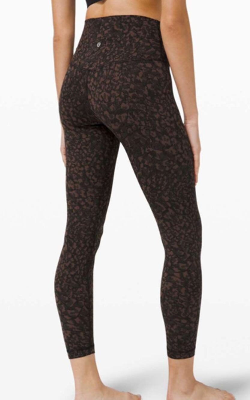 Lululemon Align Pants II 25" Wild Thing Camo Brown Earth Multi Yoga Size 4